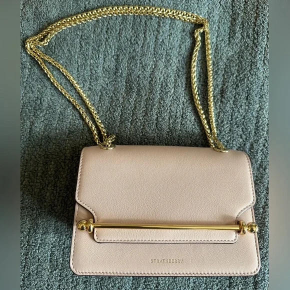 Strathberry East West Mini in Soft Pink - Picture 4 of 10